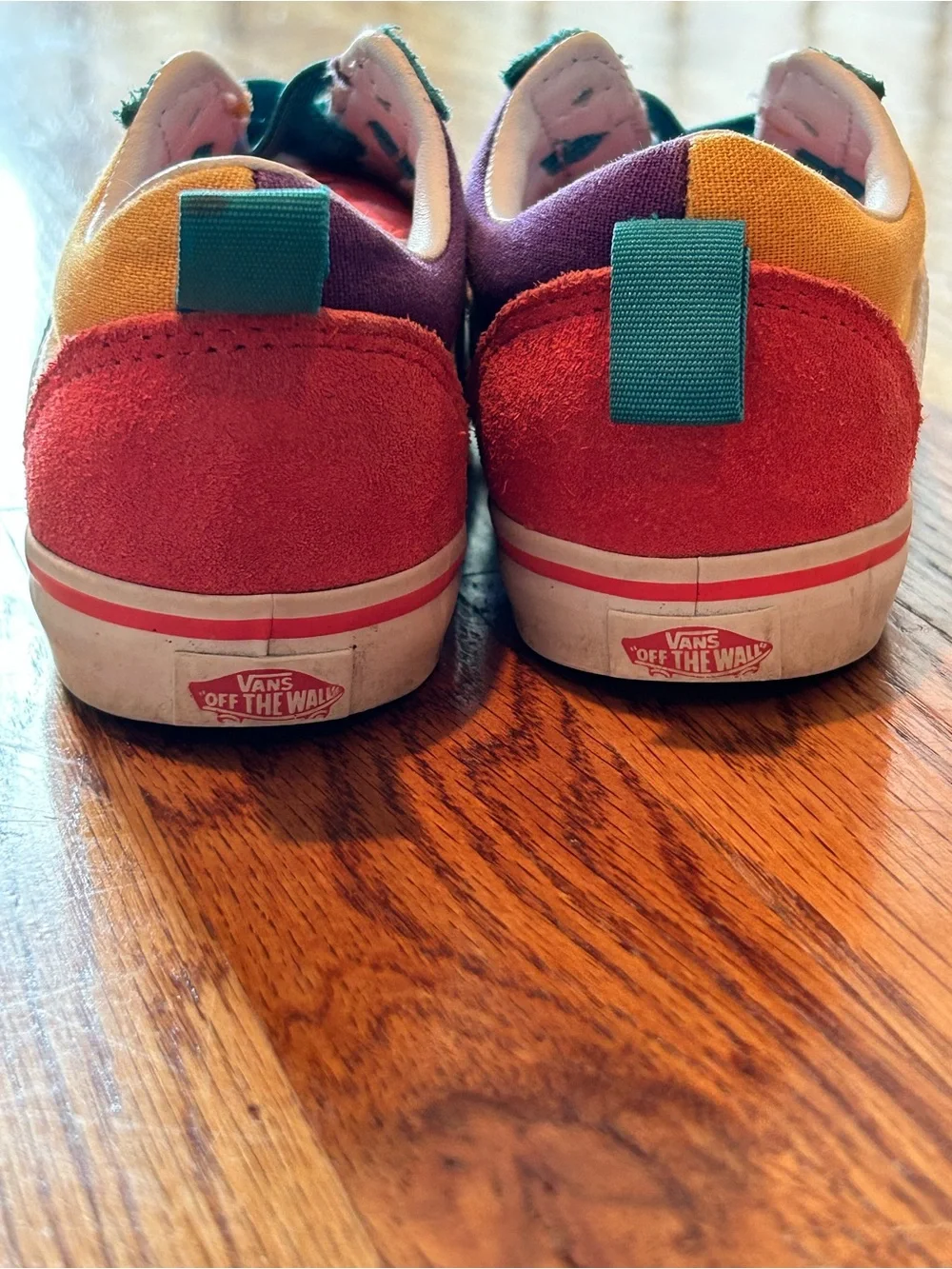 Vans Ward Colorblock Toddler Sneakers Sz 10 (EUR 26.5) Teal Purple Yellow Orange